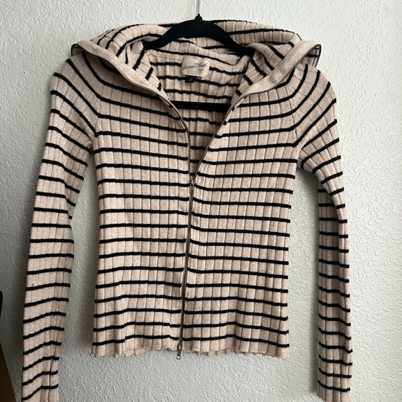 Target Sweaters - Striped Cream and Black Women's Sweater